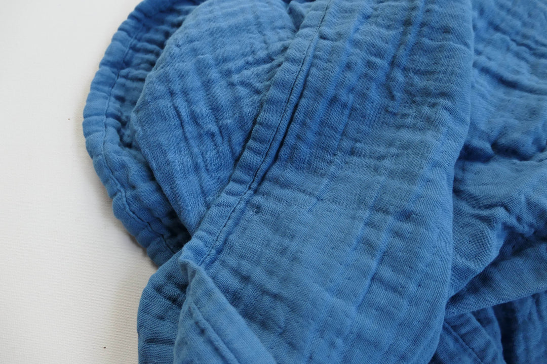 Blue Stone Organic 4 Layer Muslin Blanket - Swaddle - Wrap - Heirloom Quality