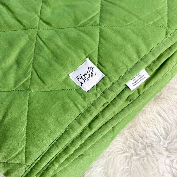 Water Resistant Linen/Organic Cotton Play Mat - Jade