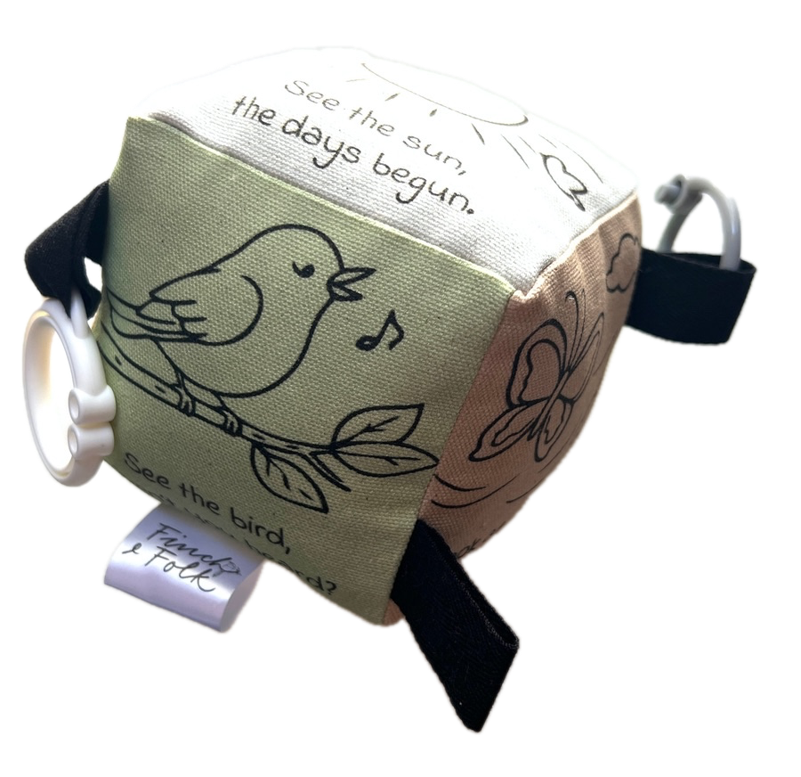 Organic Cotton Rattle Block Toy: Natures Simple Wonders