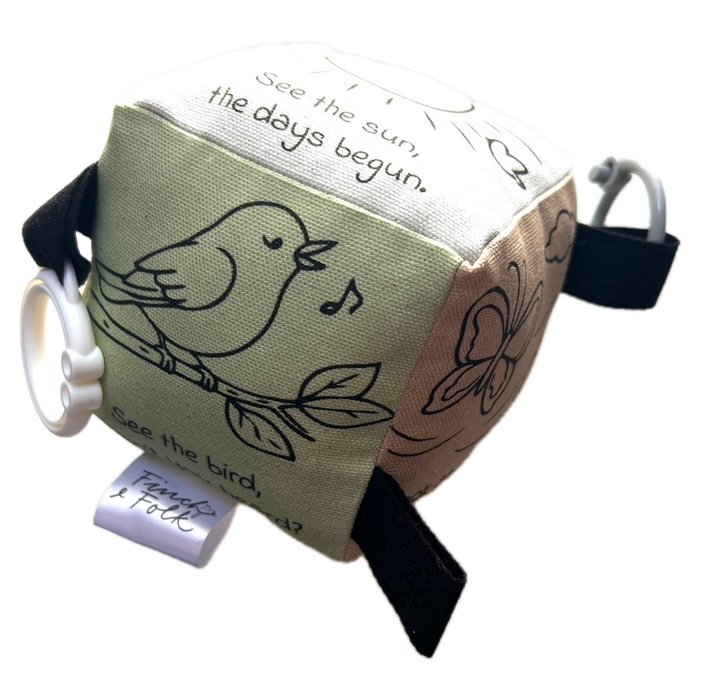 Organic Cotton Rattle Block Toy: Natures Simple Wonders