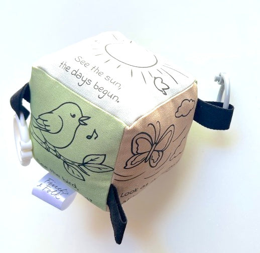 Organic Cotton Rattle Block Toy: Natures Simple Wonders