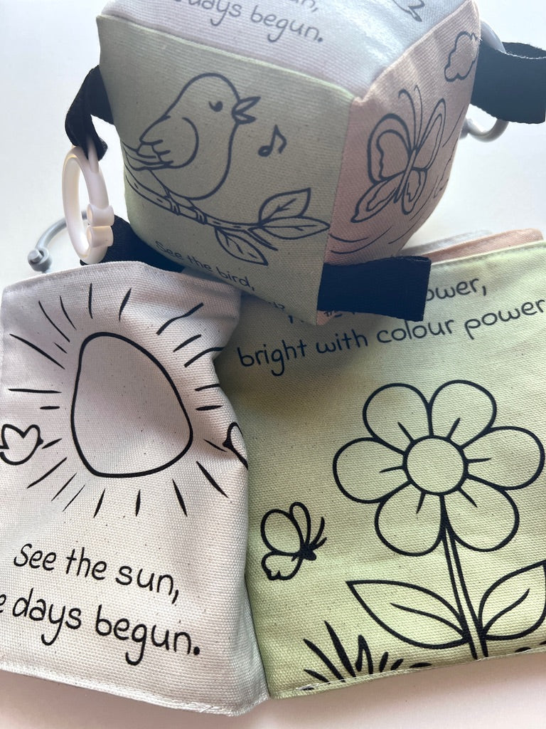Organic Cotton Rattle Block Toy: Natures Simple Wonders