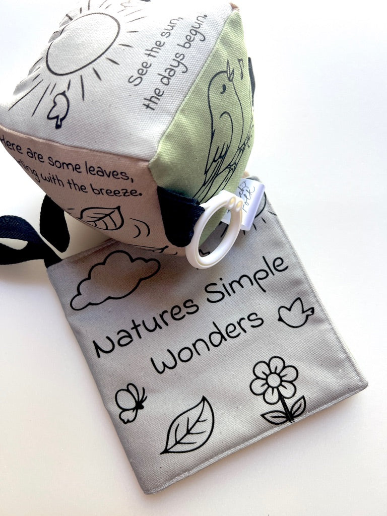 Organic Cotton Rattle Block Toy: Natures Simple Wonders