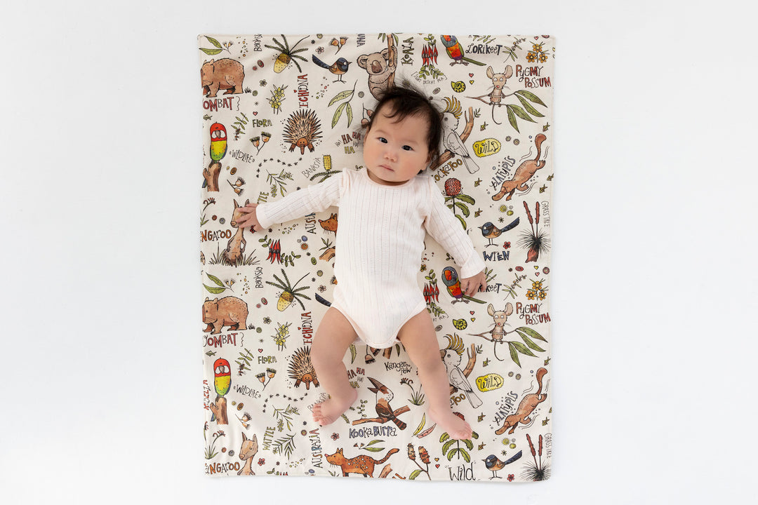 Aussie Animals Organic Mini Play Mat  - Ready to Post