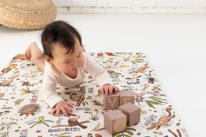 Aussie Animals Organic Mini Play Mat  - Ready to Post