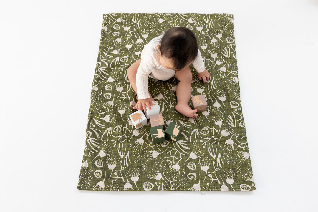 Green Botanical Organic Mini Playmat  - Ready to Post