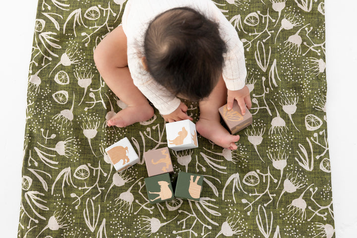 Green Botanical Organic Mini Playmat  - Ready to Post