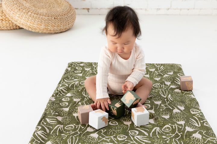 Green Botanical Organic Mini Playmat  - Ready to Post