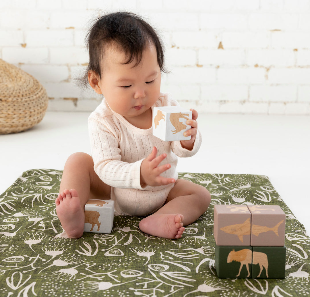 Green Botanical Organic Mini Playmat  - Ready to Post