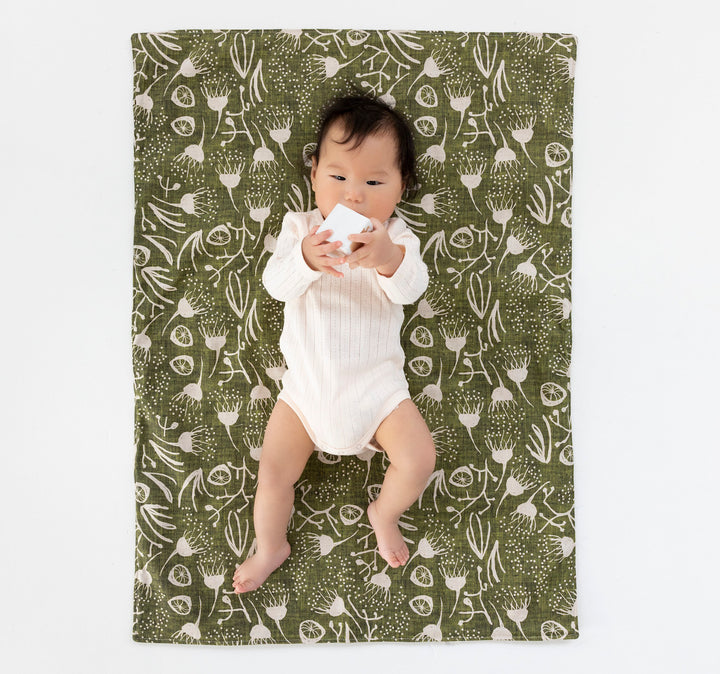 Green Botanical Organic Mini Playmat  - Ready to Post