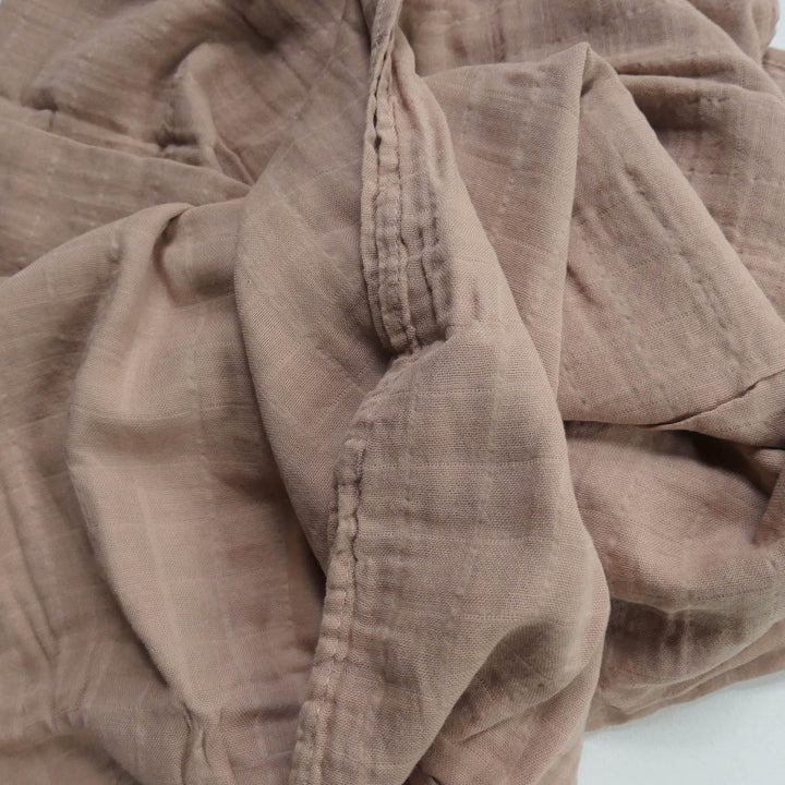 Organic Dusty Rose Swaddle - Extra Large - Add Fringing