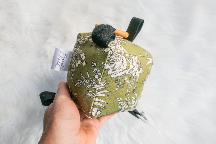 Handmade Organic Soft Block Toy - Native Australian Botanica - Safety Tested - Gender Neutral