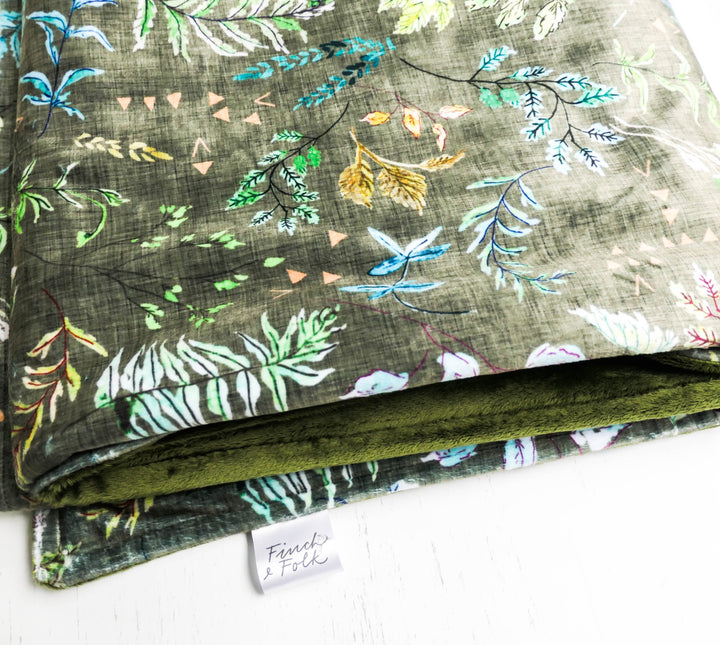 Ready to Ship Minky Blanket Forest Fern - 2 Sizes