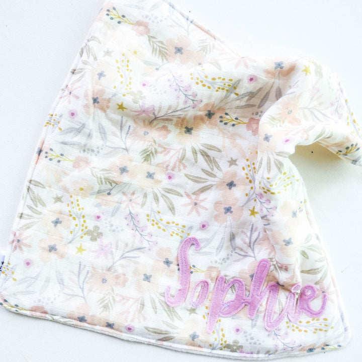 Handmade Floral Organic Comforter Lovey - Can be Personalised