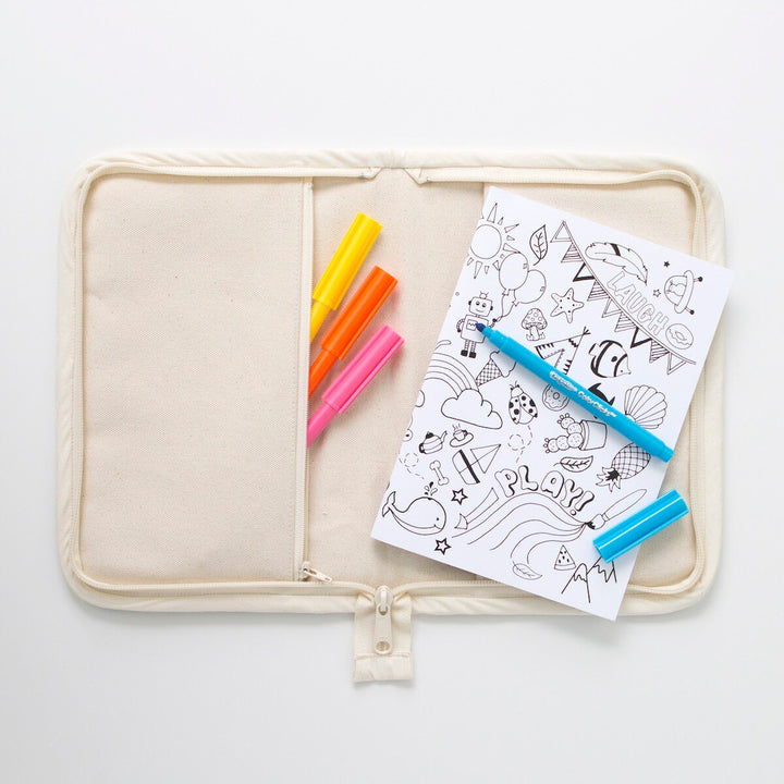 Blank Notebook - Colour Fun - Travel Journal Diary - Fits in Our A5 Case - Colour in Cover - Made in Australia - Coloring Book