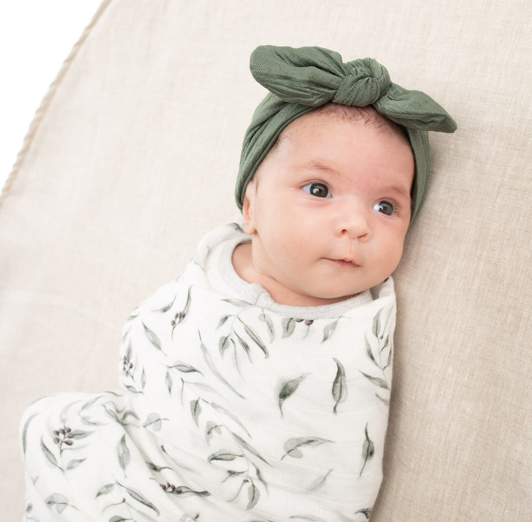 Bamboo Swaddle Wrap - Eucalyptus - Gender Neutral - Unisex - Baby Blanket - Bamboo, Cotton - Australian - Australia Day - Australiana - Gift