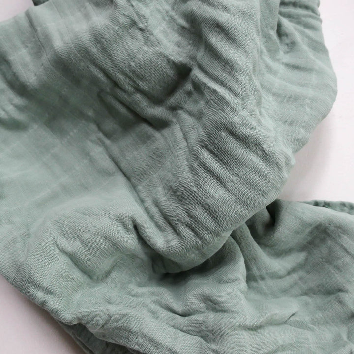 Organic Muslin Gauze Swaddle Blanket - SAGE - Cotton Fringe - Baby Gift - Neutral - Earthy - Green - Baby Shower - FREE Shipping - Aus