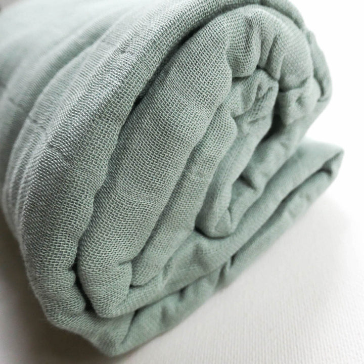 Organic Muslin Gauze Swaddle Blanket - SAGE - Cotton Fringe - Baby Gift - Neutral - Earthy - Green - Baby Shower - FREE Shipping - Aus