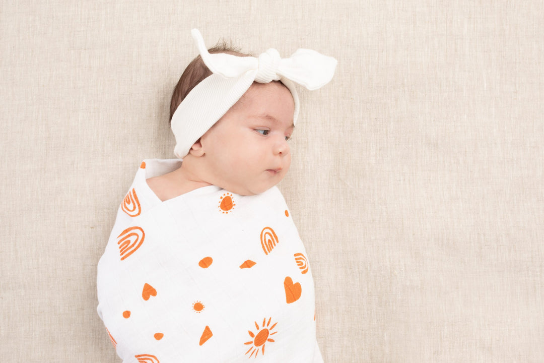 Organic Cotton Large Baby Muslin Wrap - Desert Days