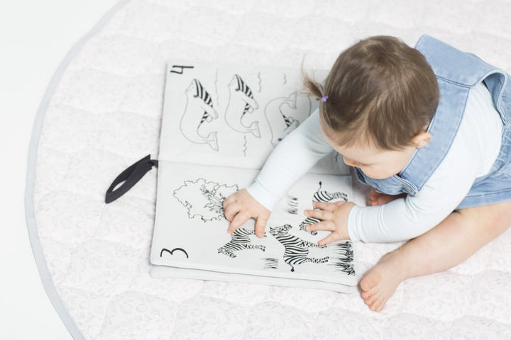 My Animal Counting Quiet Book - GOTS Organic Soft Fabric Book - Crinkle - Machine Washable - Ready to Post