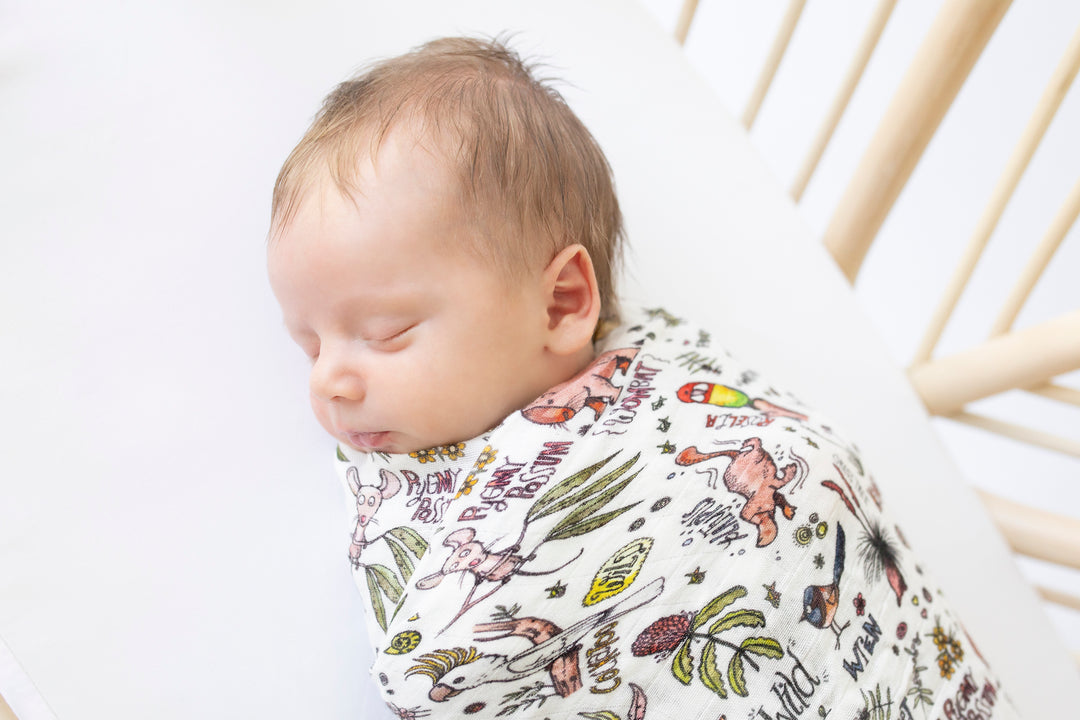 Bamboo Muslin - Aussie Animals - Swaddle Wrap Blanket