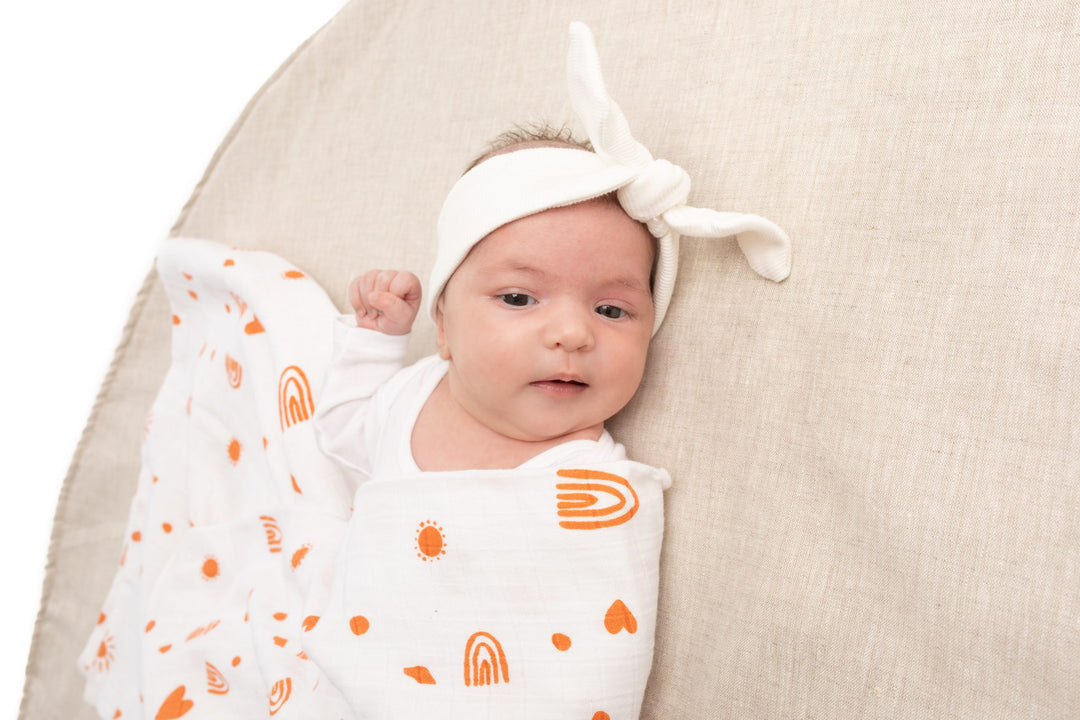 Organic Cotton Large Baby Muslin Wrap - Desert Days