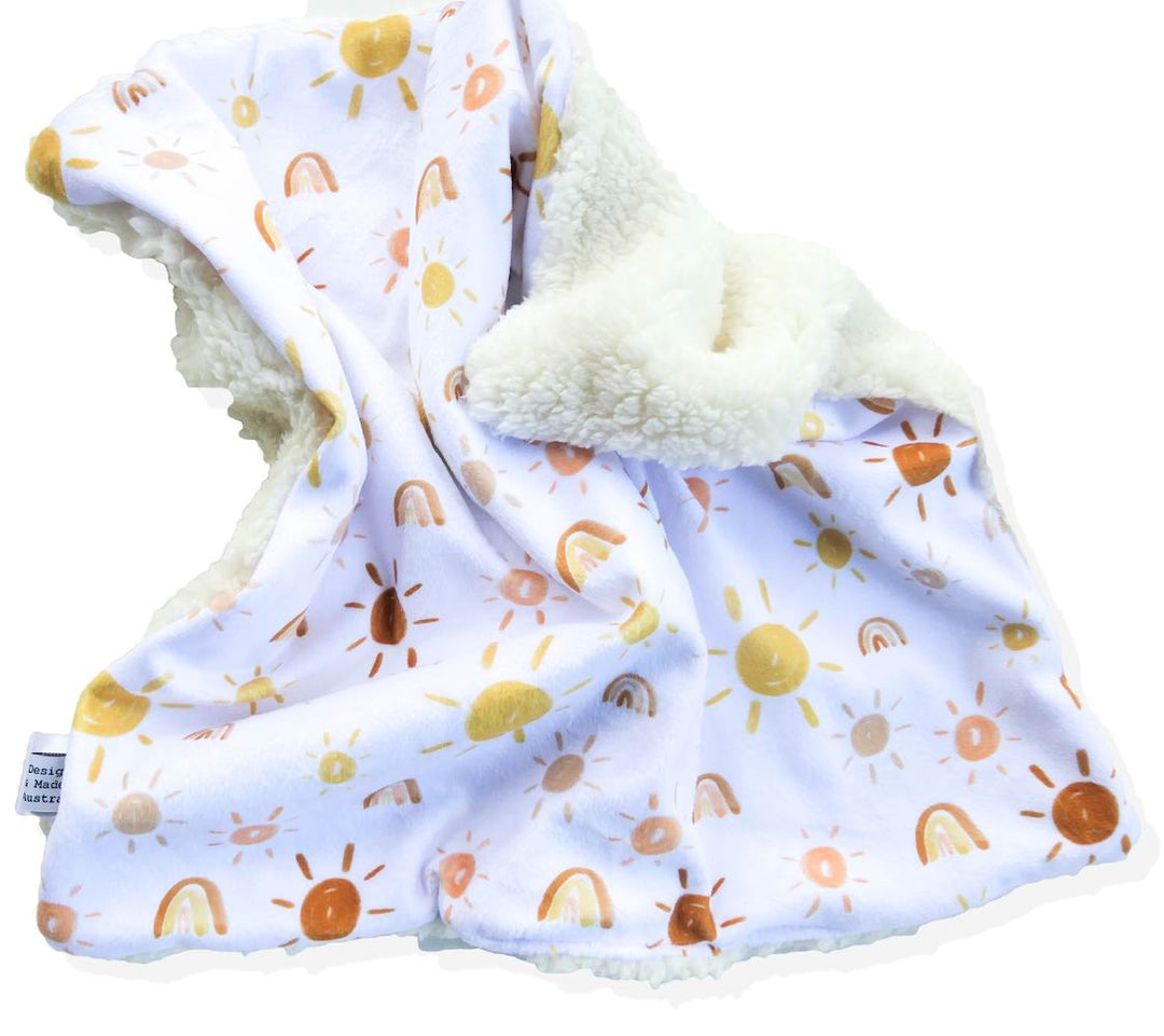 Sunny Days Minky Soft Luxurious Lovey / Comforter / Blankie - Handmade - Ready to Post - Gender Neutral