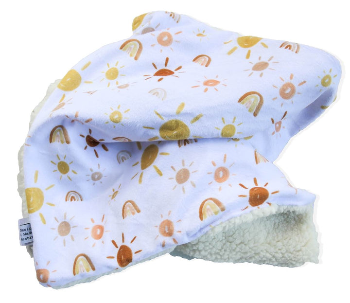 Sunny Days Minky Soft Luxurious Lovey / Comforter / Blankie - Handmade - Ready to Post - Gender Neutral